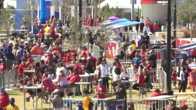 Start of Super Bowl Weekend sees large number of fans at Tampa events