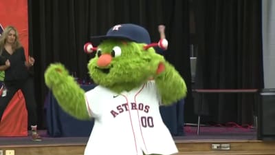 Astros mascot Orbit celebrate his birthday 