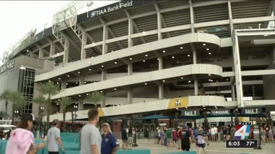 Rain not sugar pours at TIAA Bank Field as The Stadium Tour starts with  splash