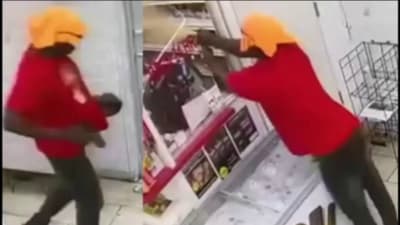 Man knocks himself out trying to flee store with luxury stolen goods, video  shows