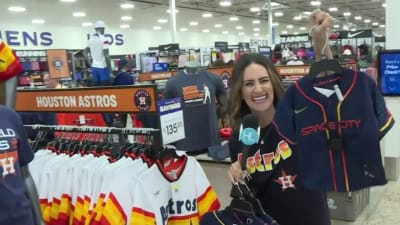 Astros fans line up at Academy in Beaumont to buy World Series