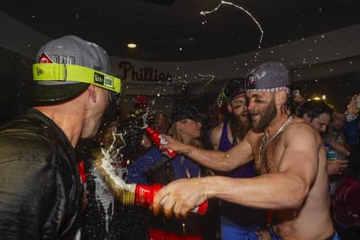 Did Nick Castellanos do anti-Astros celebration after winning Game 1?