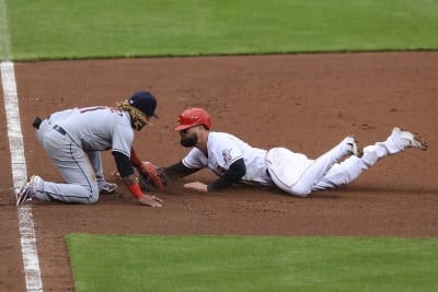 Tyler Stephenson throws out three runners trying to steal second