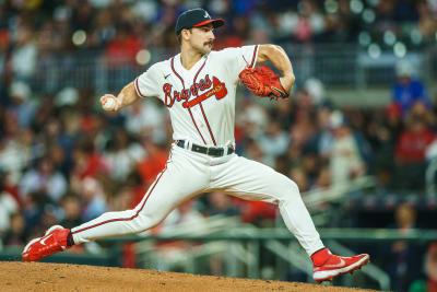 Spencer Strider of the Atlanta Braves during a baseball game