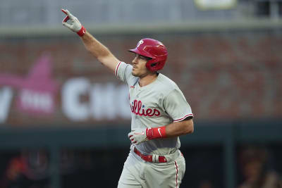 Austin Riley smashes a go-ahead, two-run homer in the eighth inning of the  Braves' 5-4 win over the Phillies