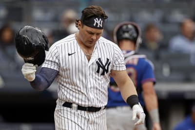 August 9 2021: New York first baseman Luke Voit (59) hits a home