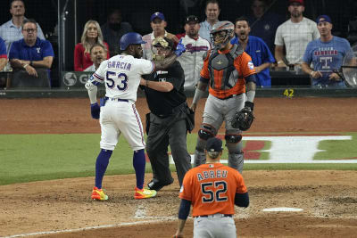 Benches clear during Astros-Rangers Game 5: Fans react after Abreu, Baker,  and Garcia ejected in dramatic 8th inning