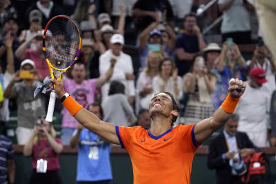 Nadal outlasts teen Alcaraz in 3 sets to go 20-0 on year