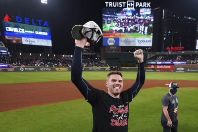 Dansby Swanson at Truist Park celebration: Re-sign Freddie Freeman