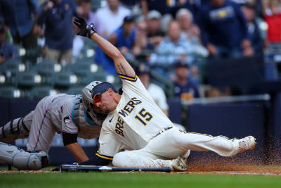 Tyrone Taylor of the Milwaukee Brewers hits a home run in the second  News Photo - Getty Images