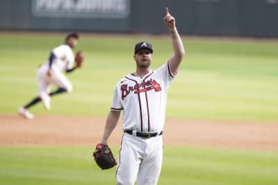 Atlanta Braves pitcher Max Fried works in the fourth inning against the  Milwaukee Brewers in Game 2 of the National League Division Series at  American Family Field in Milwaukee on Saturday, Oct.