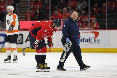 Washington Capitals' Alex Ovechkin (8) plays during the first