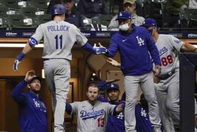 Pollock 8 RBIs, Beaty 7 RBIs, each slam as Dodgers bop Brews