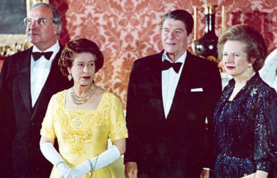 American President Gerald Ford dances with Queen Elizabeth