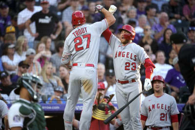 Denver CO, USA. 4th June, 2022. Atlanta right fielder Ronald Acuna Jr. (13)  comes off the field during the game with Atlanta Braves and Colorado  Rockies held at Coors Field in Denver