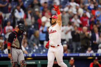 NBC10 Philadelphia - Bryce Harper and a mask-wearing Didi Gregorius homered  for the Philadelphia Phillies off Washington starter Max Scherzer, as  exhibition baseball returned after a four-month hiatus because of the  coronavirus