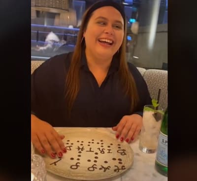 VIDEO: London restaurant surprises blind guest with birthday message  written in Braille