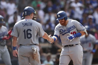 Dodgers 1st team to clinch a playoff spot, rout Padres 11-2