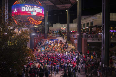 Download Atlanta Braves Fans Celebrate Recent World Series Win