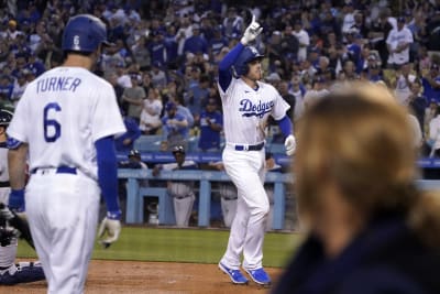 L.A. Dodgers' Freddie Freeman High Fives Dad After First Home Run