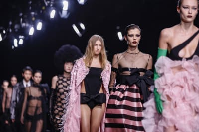 Suga Goes Monochrome at the Valentino Haute Couture Spring 2023