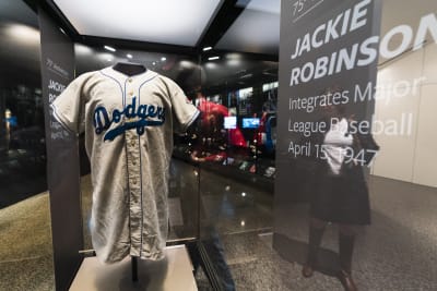 Official team merchandise on sale at the Yankee Store outside the