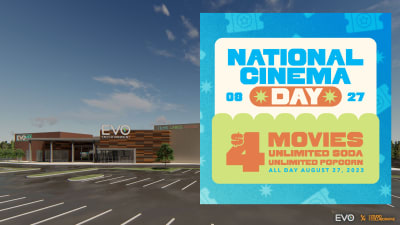 EVO offers $4 movie, unlimited popcorn and sodas for National Cinema Day on  Sunday