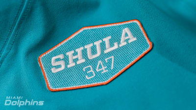 Check out the Don Shula patch that will be on the Dolphins' uniforms