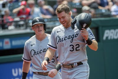 Michael Kopech of the Chicago White Sox reacts after being pulled