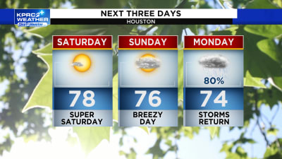 Houston back to sunshine ahead of the next cold front