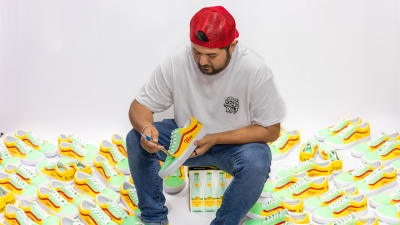 Texas artist designs 70 pairs of Topo Chico inspired shoes for company