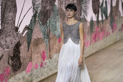 Dior brings ethereal goddesses and silver threads to Paris couture