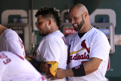 Multi-Signed St. Louis Cardinals Adam Wainwright & Yadier Molina 8 x 10  Hugging Photograph
