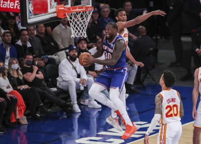 WATCH: Knicks' RJ Barrett dunks on Hawks' Bogdan Bogdanovic in Game 1 of  first-round NBA playoffs matchup