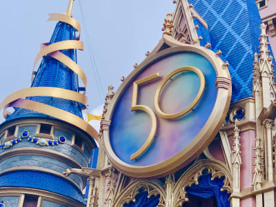 Hello 50: Disney adds celebratory crest to Cinderella Castle