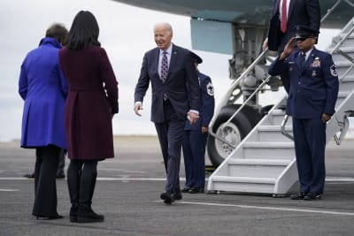 You should have kept your sneakers on, Joe! Biden, 81, ALMOST