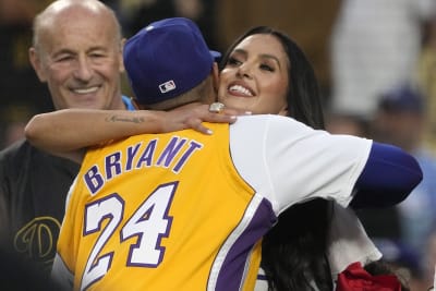 Kobe Bryant's daughter Natalia tosses first pitch on Lakers Night at Dodger  Stadium