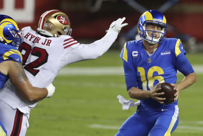 Jimmy Garoppolo throws 3 TD passes, 49ers beat Rams 24-16 Los Angeles Rams  lead Jimmy Garoppolo Los Angeles 49ers