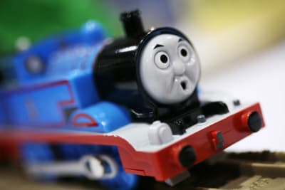 All aboard for a Texas train ride on a life size Thomas the Tank