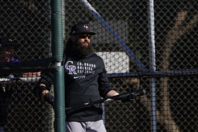 Blues take batting practice 