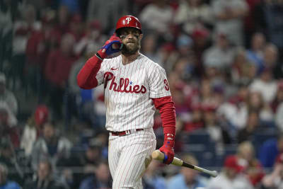 Harper, Schwarber 2 HRs, Thomson wins debut, Phils top Halos