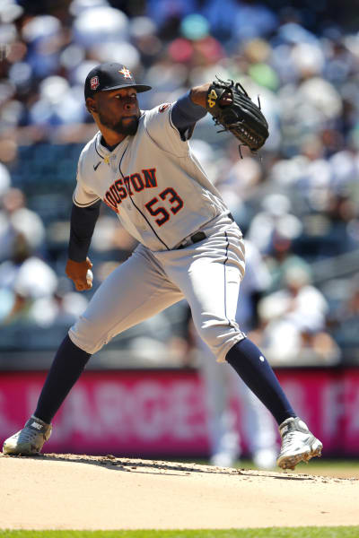 Astros' Javier, two relievers combine for first no-hitter of