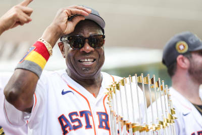 Dusty Baker Autographed Houston Astros Jersey with 2022 World Series Patch