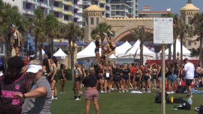 C-R-O-W-D-E-D: Cheerleading competition brings business to Daytona Beach,  for now