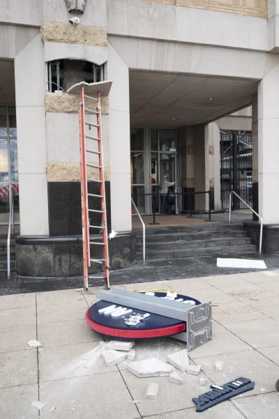 Name drop: Guardians' launch starts with store sign smashing