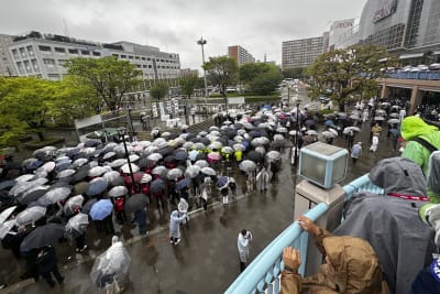 In Photos: Fisherman injured by explosive at Japan PM Kishida's