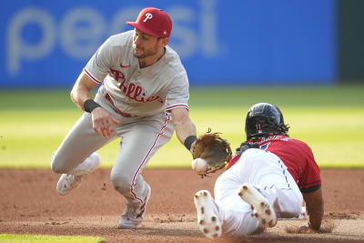 Phillies star Bryce Harper makes catch tumbling into photo pit in first  career start at first base