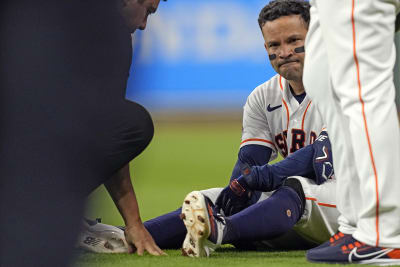 Astros' Jose Altuve leaves shortly after getting hit by pitch - NBC Sports