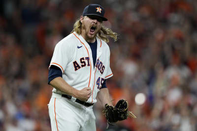 Astros player ryne stanek with unique hairstyle