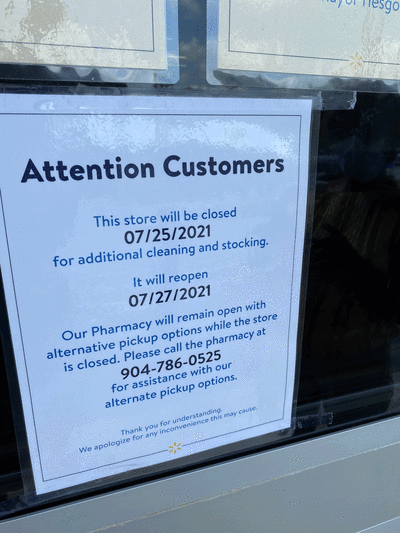 Walmart in Worcester temporarily closed for sanitation